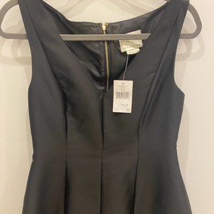 Kate Spade Structured Silk Mini Dress Black Size 6